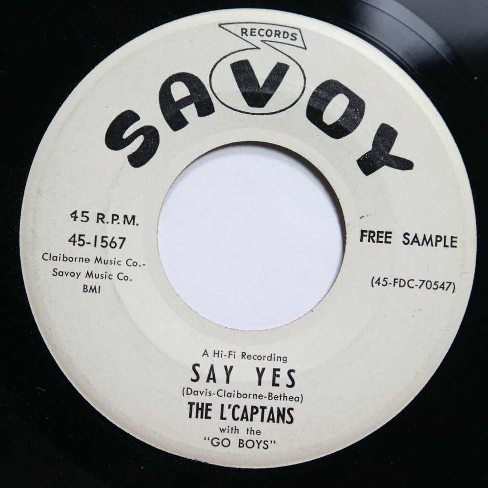 L'CAPTANS - SAY YES / HOME WORK - DOO WOP 45‎ *PROMO*